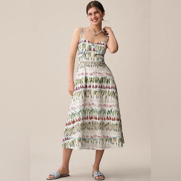 Anthropologie Rachel Antonoff Harper Sleeveless A-Line Midi Dress Sz M NWT